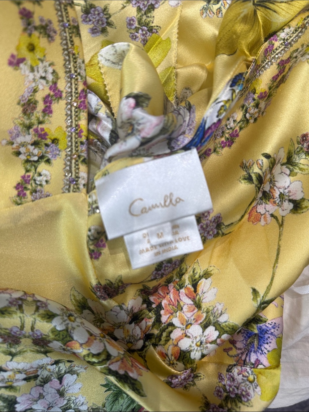 Camilla Yellow Floral V-Neck Maxi Dress - Picture 9 of 11